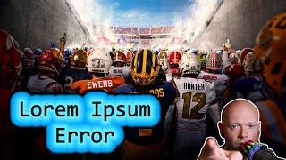 College Football 25 ● Lorem Ipsum Error Fixed By Turning Off The Internet