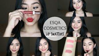 Esqa Cosmetics LIP SWATCHES & REVIEW  Claudia Novira