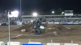 Double Trouble Strips for the Crowd at the West Coast Monster Truck Finals 2022