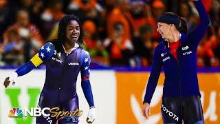 Erin Jackson, Brittany Bowe finish 1-2 in World Cup Final 500m | NBC Sports