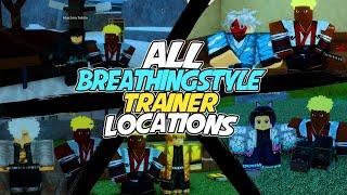 ALL Breathing Style Trainer Locations in Demon Slayer RPG 2