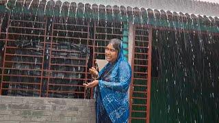 আজ অনেক দিন পর বৃষ্টিতে ভিজলাম | Bangladshi Village Rainy Season | Rainy Day