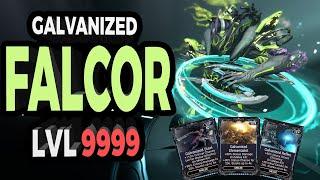 Galvanized FALCOR Glaive Build to Electrocute Level 9999 in Warframe