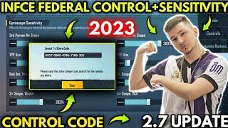 (2023) INFce Federal New Sensitivity Code/ INFce Federal New Control Code | PUBG MOBILE