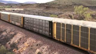 BNSF intermodal at Crozier Canyon, Valentine AZ, 30MAR13