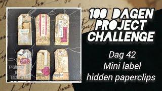 mini label hidden paperclips - 42/100 dagen project challenge