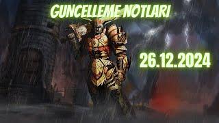 Knight Online güncELLEME Notları 26.12.2024