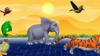 WILD Animal Stampede CHAOS in 3D Cartoon Animation!