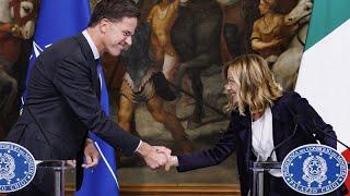 NATO chief talks defence with Italian prime minister in Rome