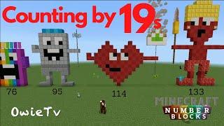 Numberblocks Minecraft COUNTING BY 19s | Learn to Count Nursery Rhymes|Skip Counting  Songs For Kids