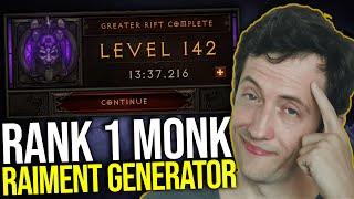 Diablo 3 - Rank 1 Monk with Raiment! (Season 31)