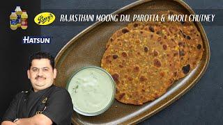 Rajasthani Moong dal paratha | Mooli chutney | healthy lunch ,snack box recipe | Chef Venkatesh Bhat