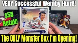 The ONLY 2023-24 Topps Chrome Monster Box I Will Open!! SUCCESSFUL WEMBY HUNTING!!