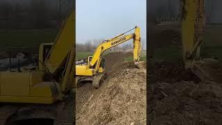 Excavator at working , Dump truck construction , Construction Machines TV