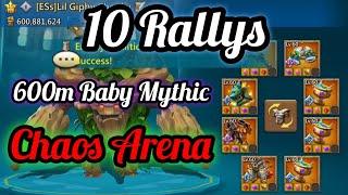 Lords Mobile. Chaos Arena. 10 Rallys. 600m Mythic Trap. Chaos Arena Highlights. Lords Mobile ESP