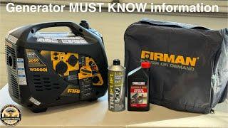 Firman 2000 watt generator - What to know before you buy it!