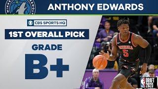 Timberwolves select Anthony Edwards with the 1st overall pick | 2020 NBA Draft | CBS Sports HQ