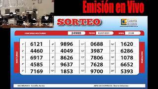 Sorteo de Quiniela Nocturno Nº24980 - 02/07/2021 21:00hs