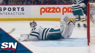 Sharks' James Reimer Robs Jets' Morgan Barron With Desperation Scorpion Save