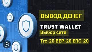 Вывод денег с кошелька TRUST Wallet,  как вывести деньги без потери,  выбор сети !