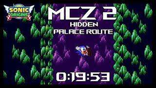 Sonic Origins - Sonic 2: Mystic Cave Act 2 Speedrun (Hidden Palace Zone Route) - 0:19.53