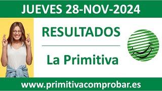 Resultado del sorteo La Primitiva del jueves 28 de noviembre de 2024