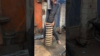 Hydraulic press VS strongest spring #youtubeshorts #shortsfeed #foryou