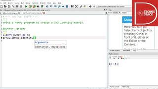 NUMPY Program to create a 3 * 3 identity matrix.