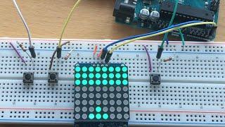 8x8 LED matrix - Atari Breakout inspired Arduino game