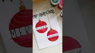 Paint a beautiful Christmas card️ #artshorts #art #christmascardideas #christmas #cardideas #artist