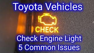 Toyota Corolla Check Engine Light 5 Common Issues