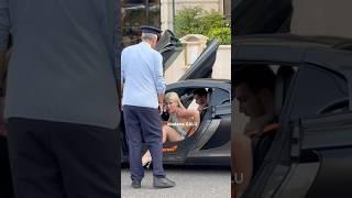 Pretty Blonde Lady arrives at Hotel de Paris #shorts #monaco #luxury #beautiful  #luxurylifestyle