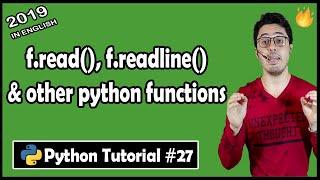 f.read(), f.readline() & f.readlines() in Python | Python Tutorial #27