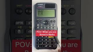 When you are Bored in Maths Class , the Calculator always comes handy #math #maths #mathhack #calcul