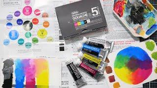 5 Colors that Pack a Punch! Review of the Holbein Gouache Mixing Set