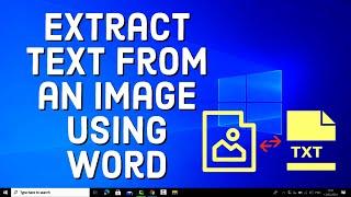 Extract Text From an Image Using Microsoft Word | Image to Text