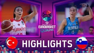 Turkey v Slovenia | Basketball Highlights - FIBA Women's EuroBasket 2023 Qualifiers