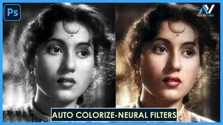 Black and White Photo to Color in Photoshop | Photoshop Tutorial 2024 | Neural filters