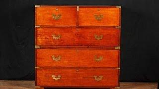 Antique Military Campaign Chest Drawers