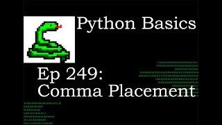 Python Basics Comma Separation with A String