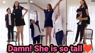 Damn! She is so.... Tall | tall woman short man | tall amazon fashion model