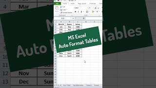 MS Excel Quick Auto-Formatting Hack #excel