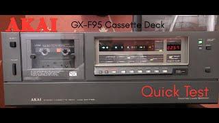 Akai GX-F95 3 Head Cassette Deck - Unboxing and quick test