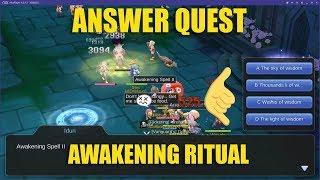 ANSWER QUEST AWAKEN RITUAL ( Glast Heim ) | Ragnarok M: Eternal Love