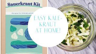 How To: Easy Fermented Foods At Home w/ Cultures For Health! Kale-Kraut!