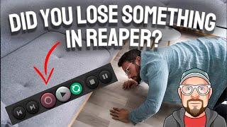 Did You Lose Your Record, Play & Stop Buttons in REAPER