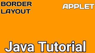 Java programming : border layout in applet