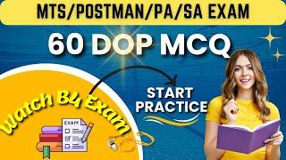 60 MCQ DOP QUESTIONS || GDS to MTS || GDS to Postman Exam 2024|| Watch before Exam: Career Post