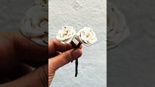 DIY Satin Ribbon Rose Flowers  #craft #poornimart