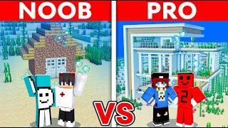 Noob vs Pro SU ALTI GÜVENLİ EV !! - Minecraft